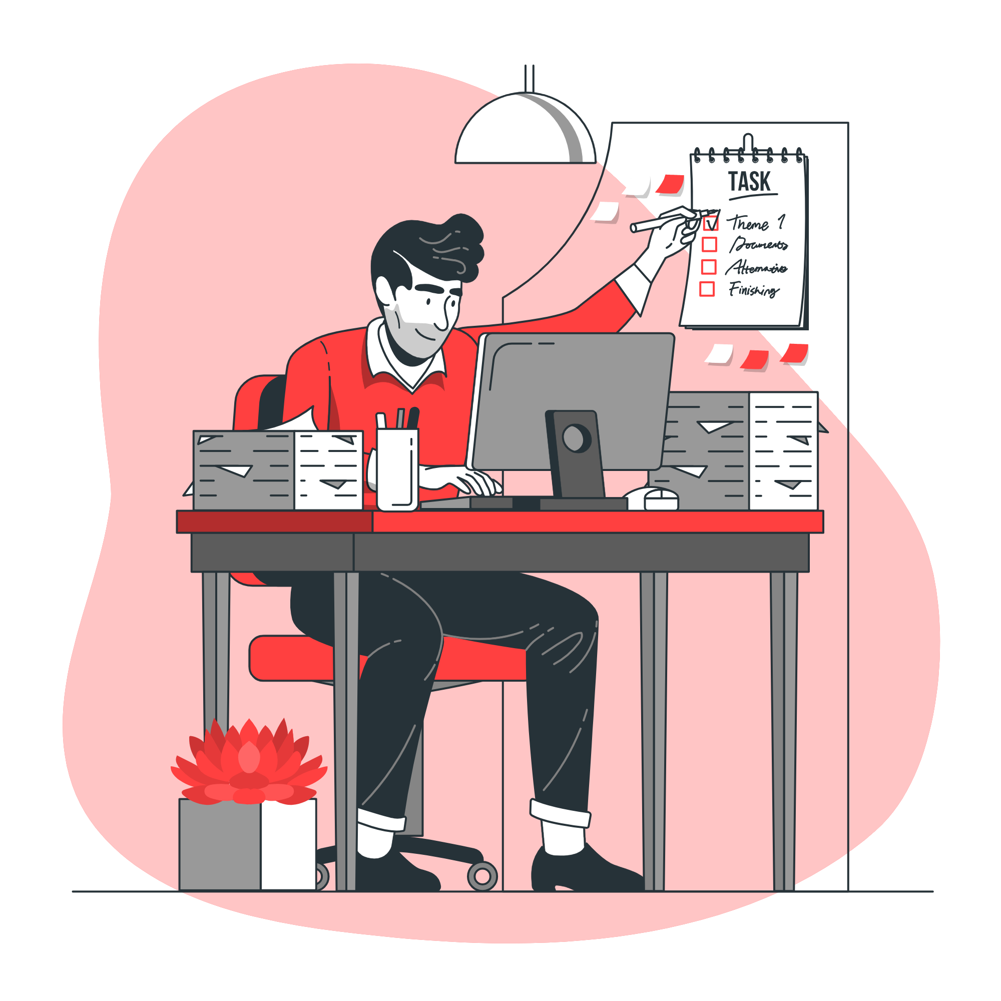 ergonomic office setup
